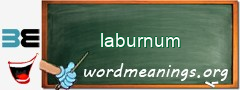 WordMeaning blackboard for laburnum